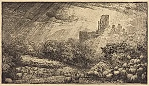Corfe Castle: Effect of Sunshine after Rain