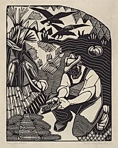 Corn Husker (right panel)