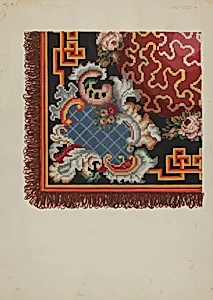 Corner of Needlepoint Cushion