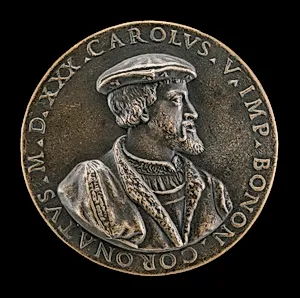 Coronation Medal of Charles V, 1500-1558, King of Spain 1516, Holy Roman Emperor 1519-1556 by Italian 16th Century