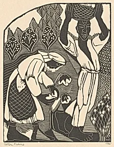 Cotton Pickers (left panel)