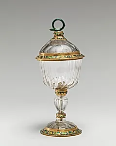 Covered Cup with Serpent Handle