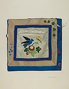 Coverlet (Detail of Bluebird)