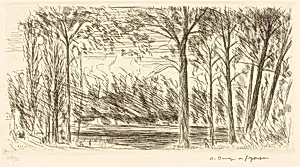 Crayfish Pond, Chaville  (Chaville l'etang des ecrevisses) by André Dunoyer de Segonzac