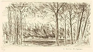 Crayfish Pond, Chaville  (Chaville l'etang des ecrevisses) by André Dunoyer de Segonzac