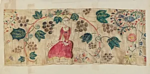 Crewel Embroidered Valance