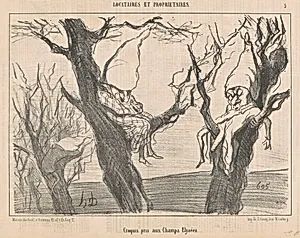 Croquis pris aux Champs Elysées by Honoré Daumier