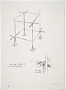 Cube with Two Fixed and Ten Moving Lines