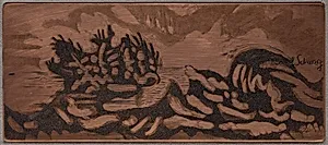 Dark Wave and Island [cancelled plate] from By the Sea