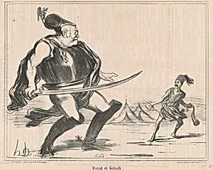 David et Goliath by Honoré Daumier