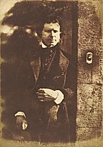 David Octavius Hill at the gate of Rock House, Edinburgh