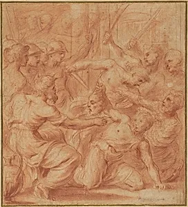 David Offering the Head of Goliath to King Saul