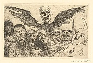 Death Dominating the Deadly Sins (Les Peches capitaux domines par la mort): front.