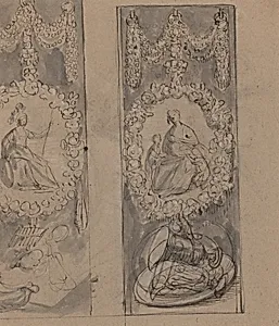 Decorative Motifs with Garlands (verso)