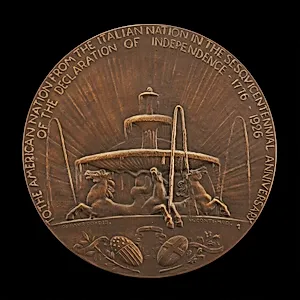 Dedication of The Fountain of the Seahorses to Commemorate the Sesquicentennial of the Declaration of Independence [obverse]