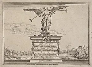 Dedication Page with Statue of Fama
