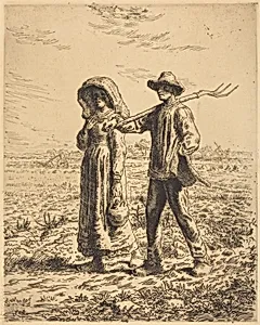 Departure for Work (Le depart pour le travail) by Jean-François Millet