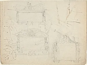 Designs for Monuments [recto and verso] by John Flaxman