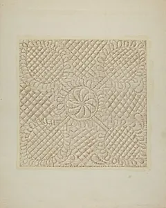 Detail of Quilt - Tulip Pattern