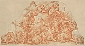 Diana and Apollo Slaughtering  the Children of Niobe