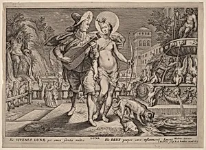 Diana as Luna Accompanying a Young Man Serenading