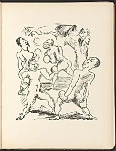 Die Boxer (The Boxers) from Deutsche Graphiker der Gegenwart (German Printmakers of Our Time)