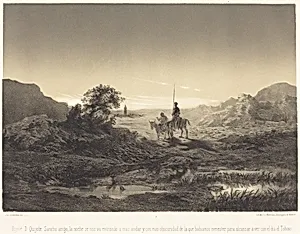 Dijolé D. Quijote: sancho amigo, la noche se nos va entrando... by Célestin Nanteuil