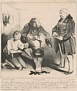 Dis donc, Macaire, qué que c'est que c'thé... by Honoré Daumier