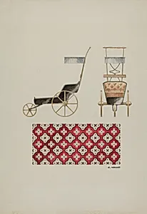Doll Buggy and Rug