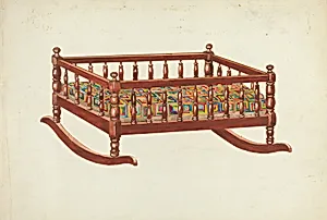 Doll's Cradle and Quilt