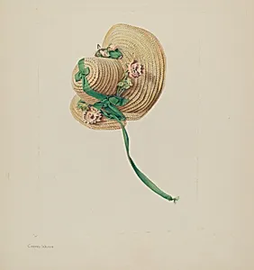 Doll's Straw Bonnet
