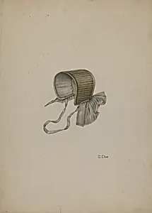 Doll's Straw Bonnet