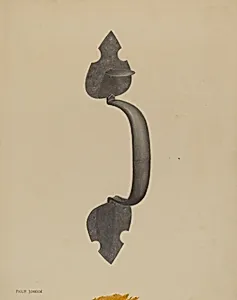 Door Handle with Thumb Press