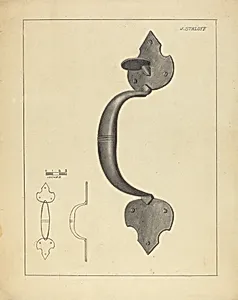 Door Handle with Thumb Press