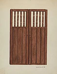 Doors to Baptistry - Mission San Juan Bautista