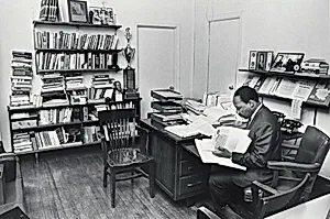 Dr. King in his office at the Southern Christian Leadership Conference Headquarters in Atlanta