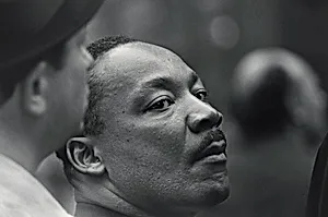 Dr. Martin Luther King, Jr. in the crowd at the United Nations