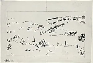 Drawing for "Jerusalem, Temple Mount"