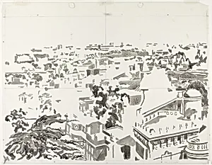 Drawing for "View of Rome"