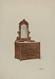 Dresser with Marble Top