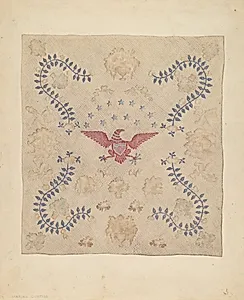 Eagle and Stars Bedspread