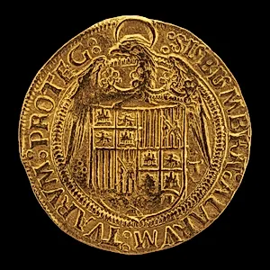 Eagle Displaying Crowned Shield of Aragon and Castile [reverse]