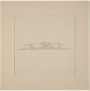 Early Elevation Study before the Site Had Been Chosen