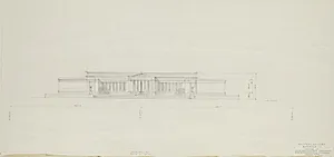 Early Elevation Study on 6th Street Axis
