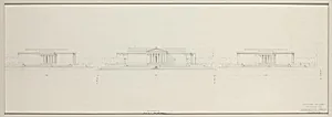 Early Elevation Study: Three Building Scheme