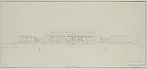 Early Elevation Study: Three Unit Building, 3rd and 7th Street