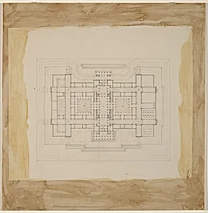 Early Plan Study: Before the Site Had Been Chosen