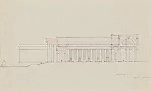 Early Section Study for Site on Axis of the White House