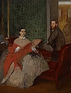 Edmondo and Thérèse Morbilli by Edgar Degas