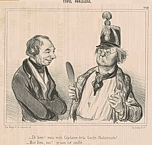 Eh bien! Vous voila capitaine de la garde nationale by Honoré Daumier